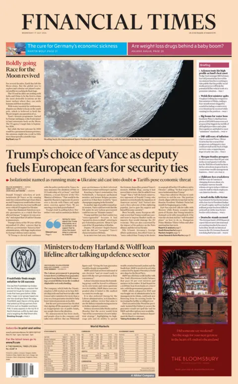 The Financial Times front page