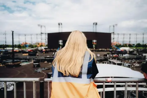 Adele / Instagram Adele surveys the venue of her Munich concert residency