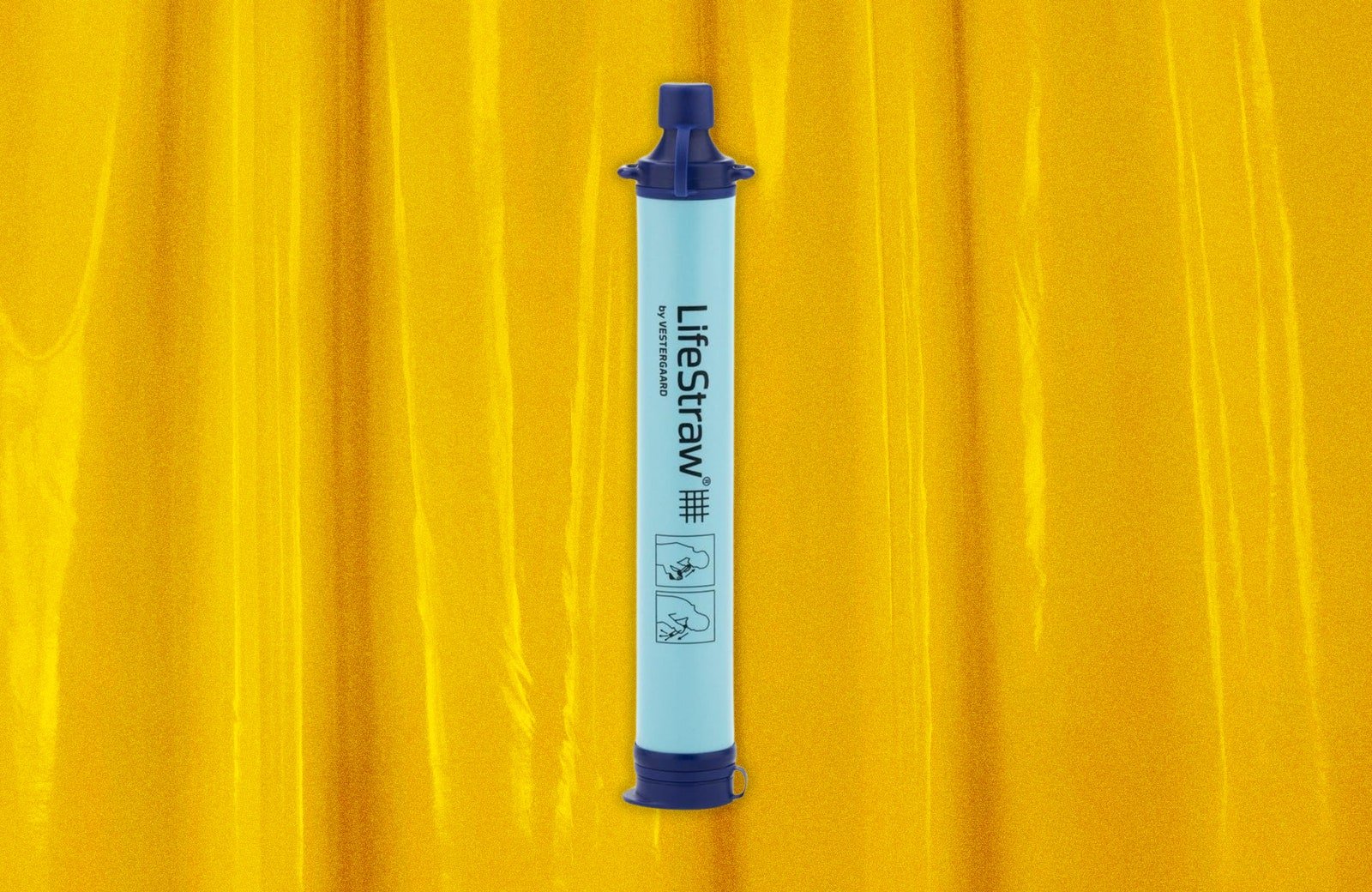 Blue tube for filtering water