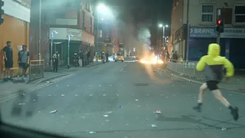 Unrest took place in Harehills, Leeds