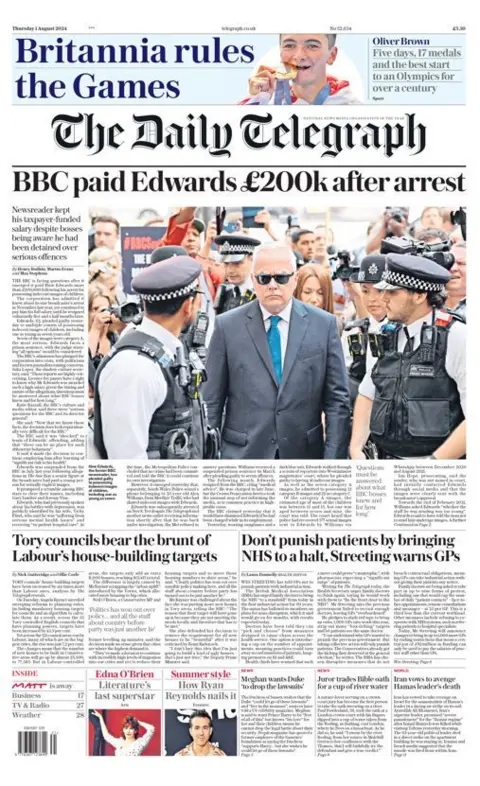 Telegraph front page