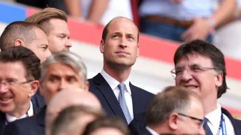 PA Media The Prince of Wales attended England's quarter final against Switzerland in Dusseldorf earlier this month