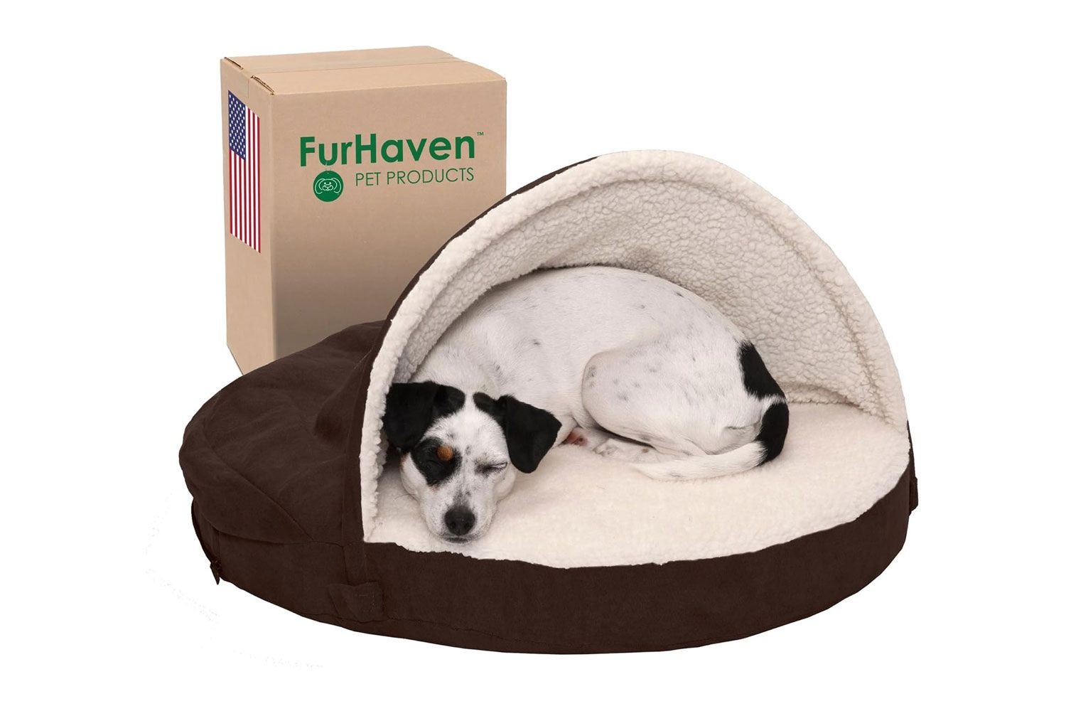 Amazon Furhaven Snuggery Burrow Dog Bed