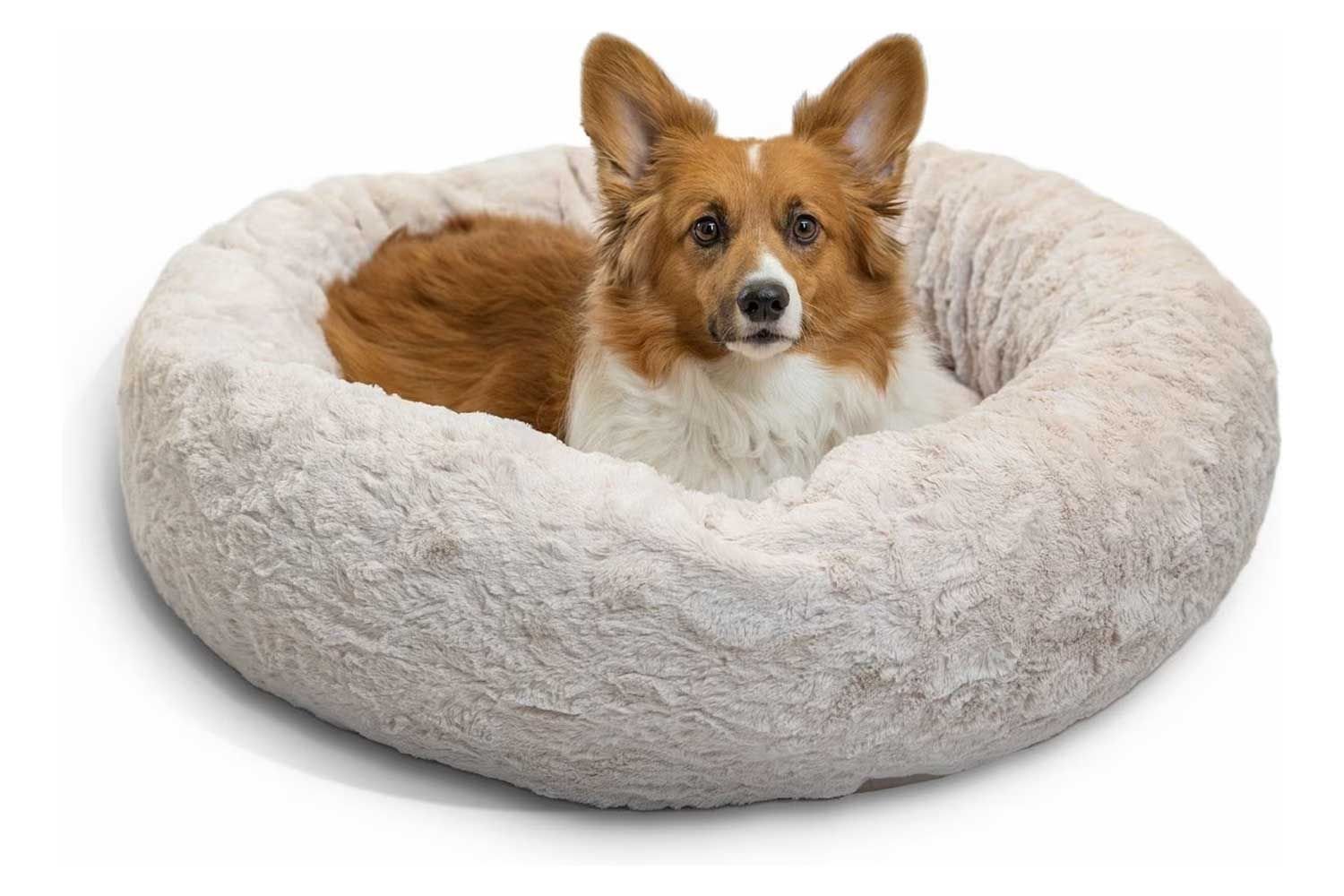 Best Friends by Sheri Calming Donut Bed in Lux Fur