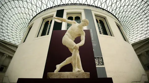 Getty Images  The Townley Discobolus is displayed in The British Museum's 'Winning at the ancient Games' victory trail on June 1, 2012 in London