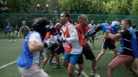 A Russian nationalist group has organised a sports festival in Moscow