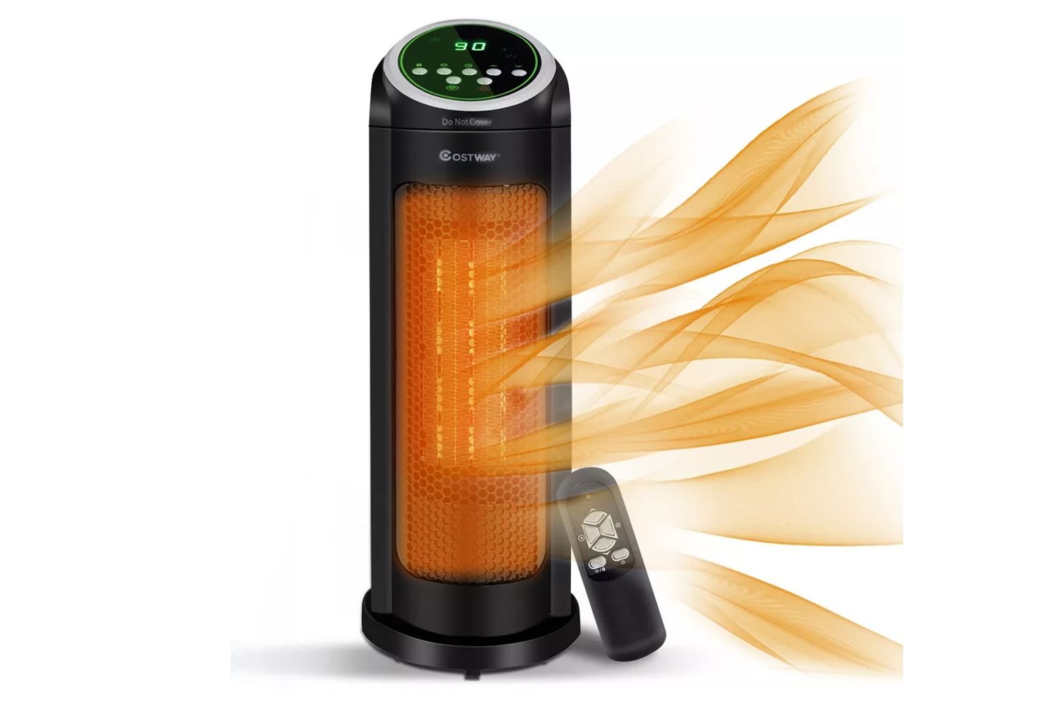 Target Costway Portable Oscillating PTC Ceramic Space Heater 1500W LED 12H Timer Remote Control