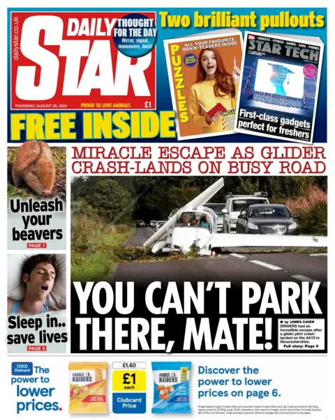 Daily Star: You can't park there mate