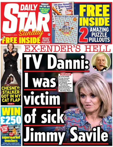 Front page of the Daily Star Sunday 