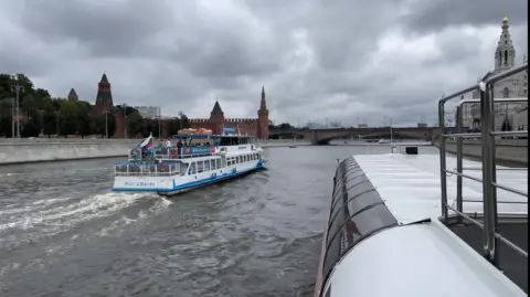 BBC Boat cruising on the Moscova