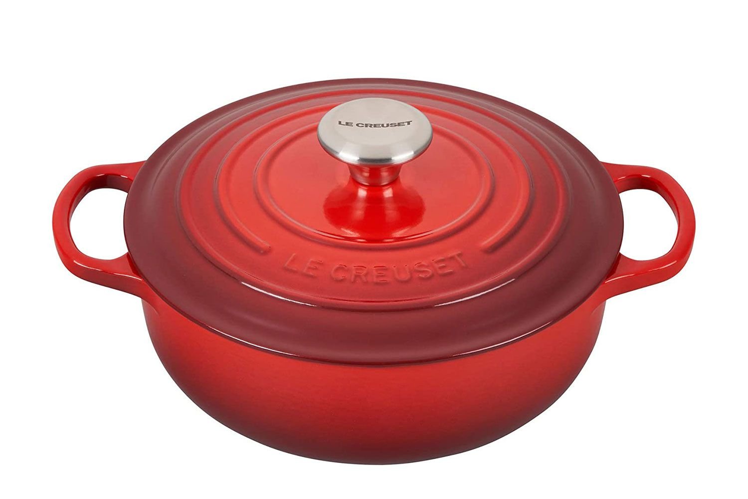 Amazon PD Le Creuset Enameled Cast Iron Signature Sauteuse Oven 3.5 qt Cerise