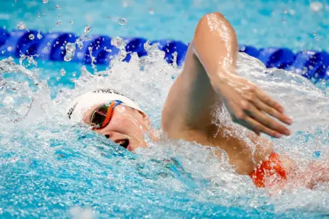 Getty Images Muhan Tang of China competes in the Women's 200m Freestyle Semi Finals during the FINA World Aquatics Championships Swimming at the Duna Arena on June 20, 2022 in Budapest,